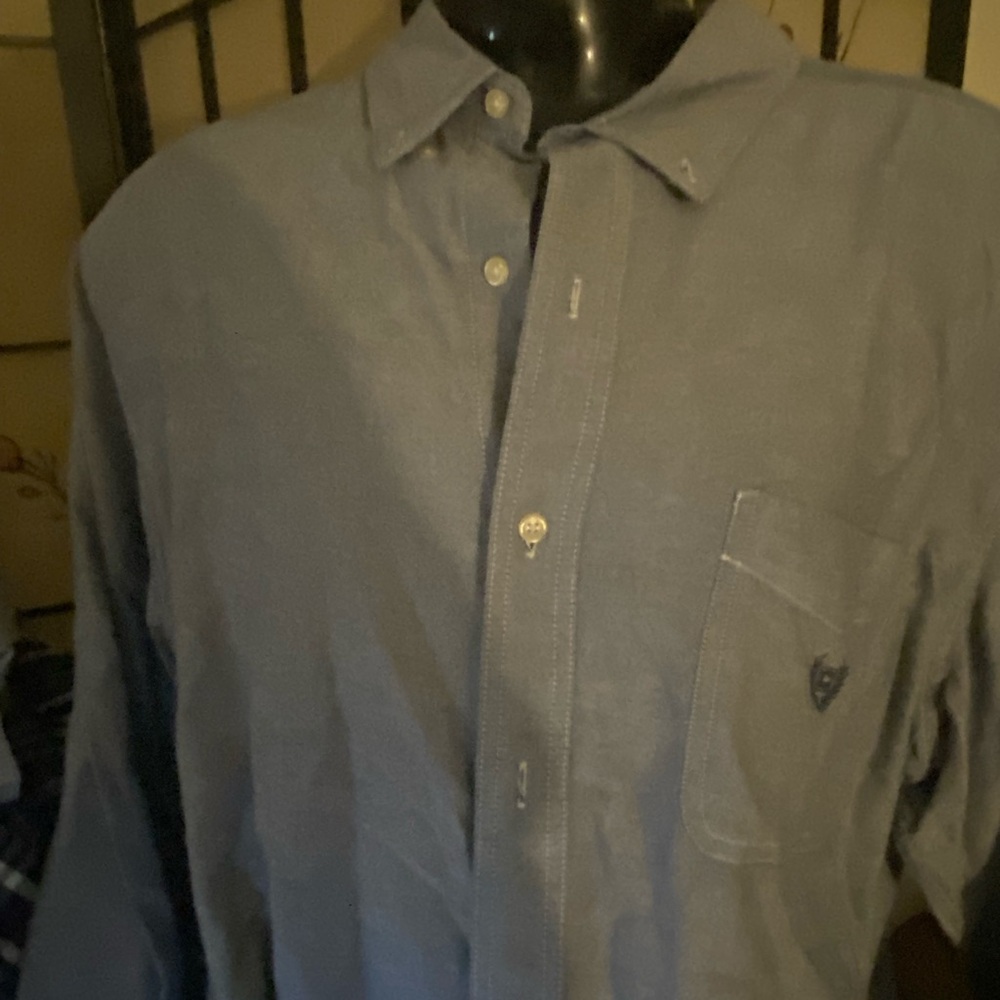 Chaps Men's Button-Down Shirt in Slate Blue
